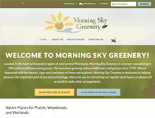 Tablet Screenshot of morningskygreenery.com